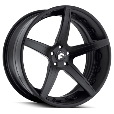 6061-T6 Forgiato Aggio-ECL 유광 블랙 단조 휠 오프셋 60mm 80mm